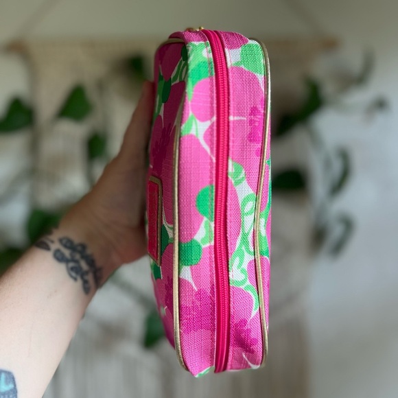 Lilly Pulitzer x Estée Lauder Pink Makeup Bag Cosmetic Travel Pouch Toiletry - Picture 6 of 9